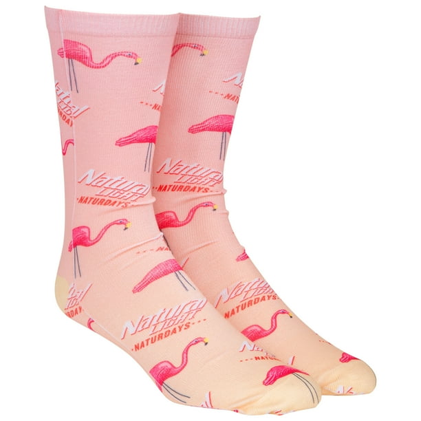 Adult Beautiful Pink Flamingo Pattern Cushion Crew Socks Adult Beautiful Pink Flamingo Pattern Cushion Crew Socks